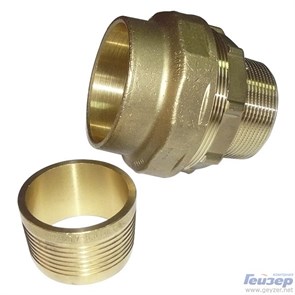 Муфта Цанга ПНД 40х1-1/2" НР (латунь) BEULCO